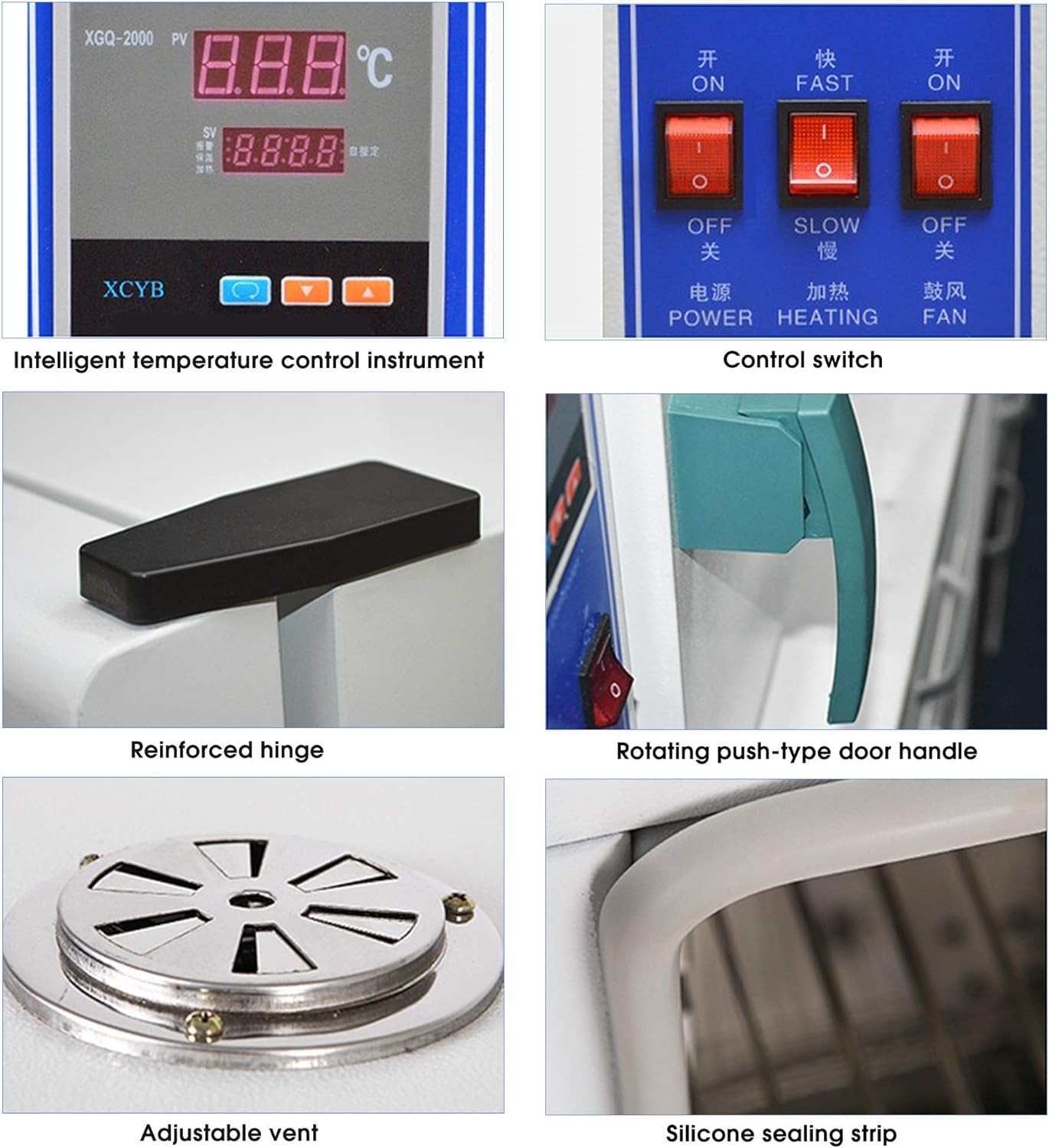 Chauffage électrique à température constante - Four de laboratoire silencieux à température constante - Four en acier inoxydable - Affichage numérique intelligent - Séchoir industriel (taille : 136 L)
