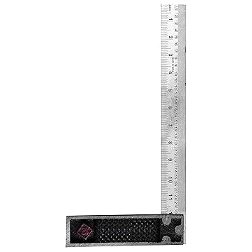 Homdum Carpenter try square with 10inch steel ruler scale heavy duty 90 degree woodworking tool for engineer metal works size 10