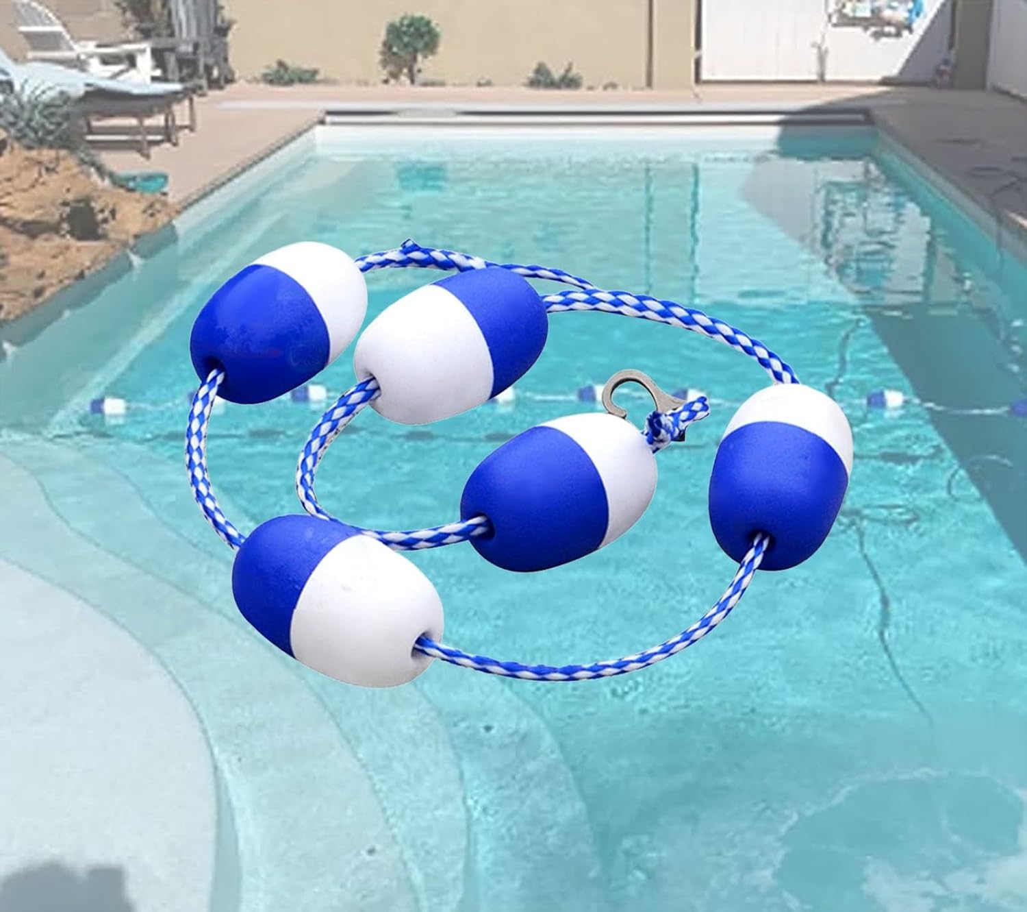 Adjustable Pool Divider Rope Float - 3 Sizes (20, 66, 190, 266, 328 Ft) - Swimming Pool Safety Line Kit for Indoor/Outdoor Use, Ideal for Pool Separation and Safety