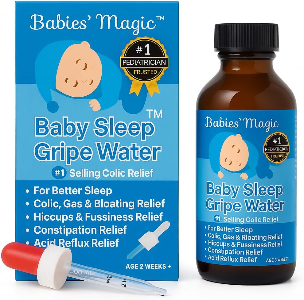 Babies Magic T Baby Sleep Gripe Water for Baby Colic and Gas Relief- Gentle & Safe- Supports Comfort from Colic and Gas