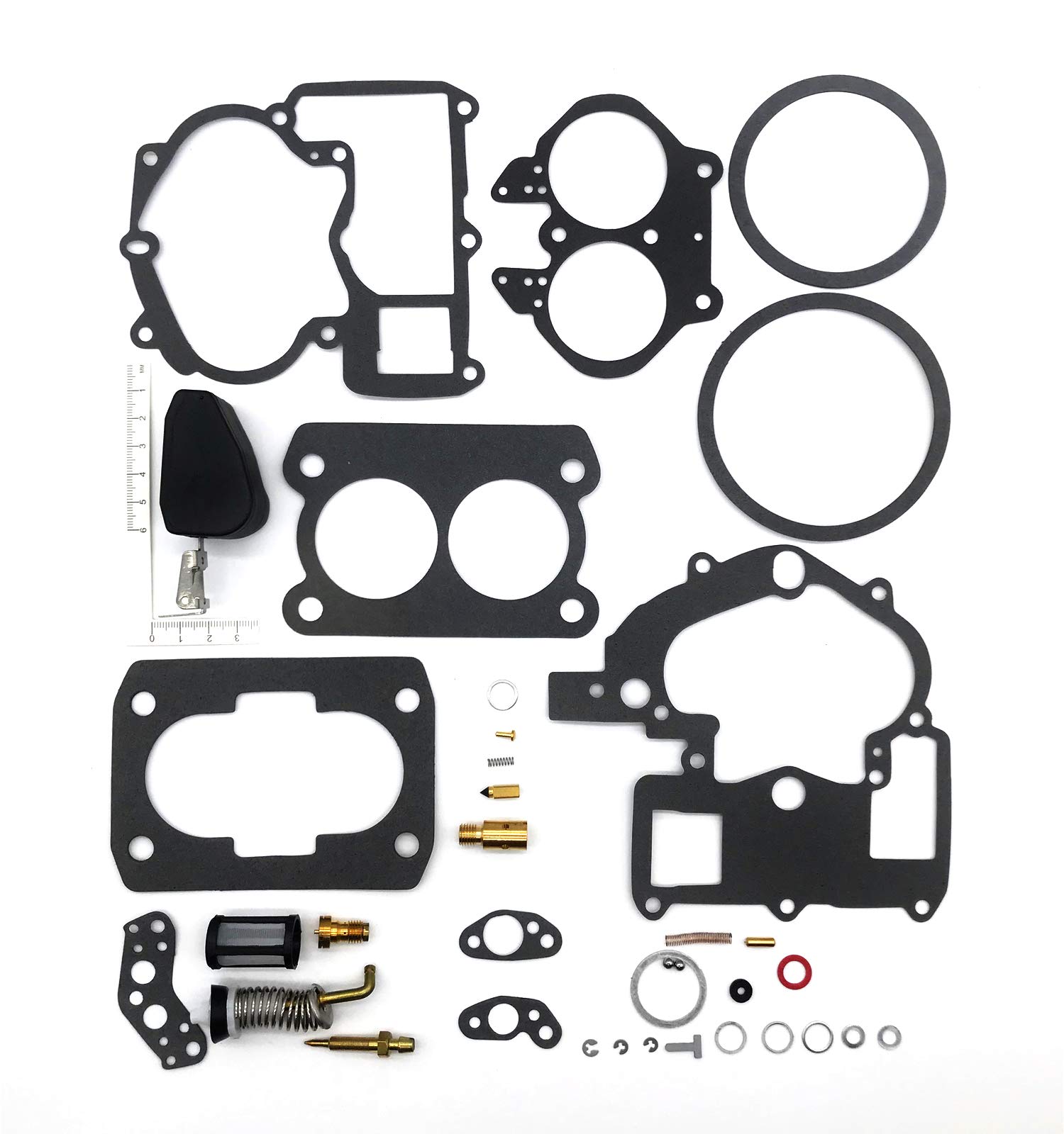 Complete Carburetor Kit for Mercruiser Marine 2 Barrel 3.0L 4.3L 5.0L 5.7L with FLOAT 3302-804844002，19032C