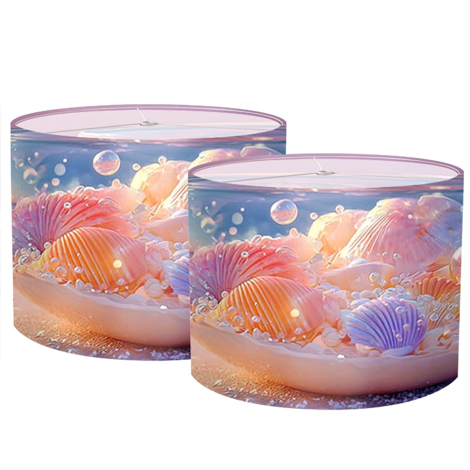 Nuxovilar Lamp Shades Set of 2, 13" Top x 13" Bottom x 10" High (Spider)