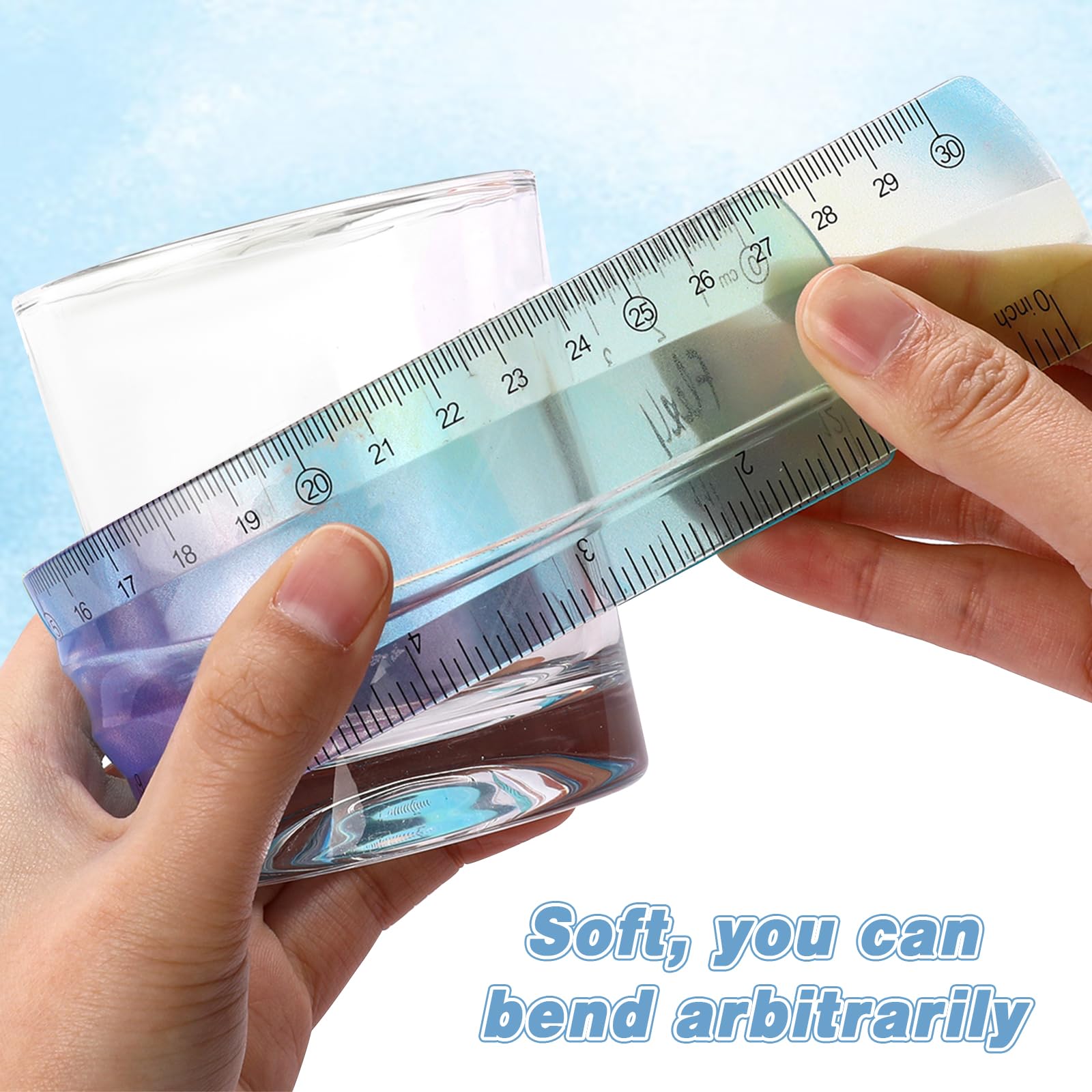 Amazon.co.jp: フレキシブル定規 2個 12インチ定規 柔軟な曲げられる