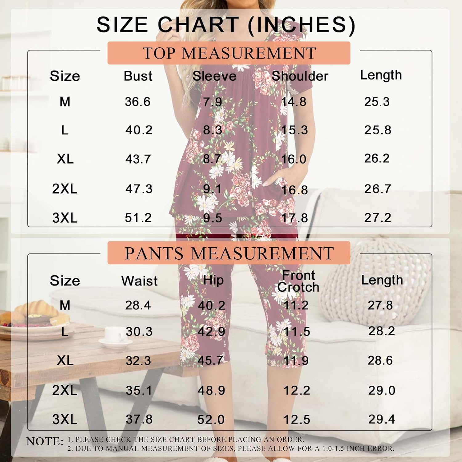 TAOHUADAO Women's Casual Pajama Sets, Lounge Sleepwear Summer Ladies Pjs Sets with Pockets - Image 6