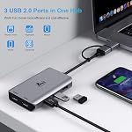 USB 3.0 à double HDMI Station d'arrimage pour Windows & macOS, USB C/USB 3.0 Adaptateur Ordinateur portable station d'accueil Dual Monitor HDMI Splitter pour MacBook Pro/Air/M1/M2/Mac, USB C Hub pour Dell/HP/Lenovo/Surface