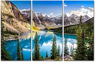 Mountain Wall Art Rocky Mountain 3 Pieces Colorado Snow Mountain National Park Landscape Modern Artwork Painting Print On Canvas Picture for Living Room Home Decoration