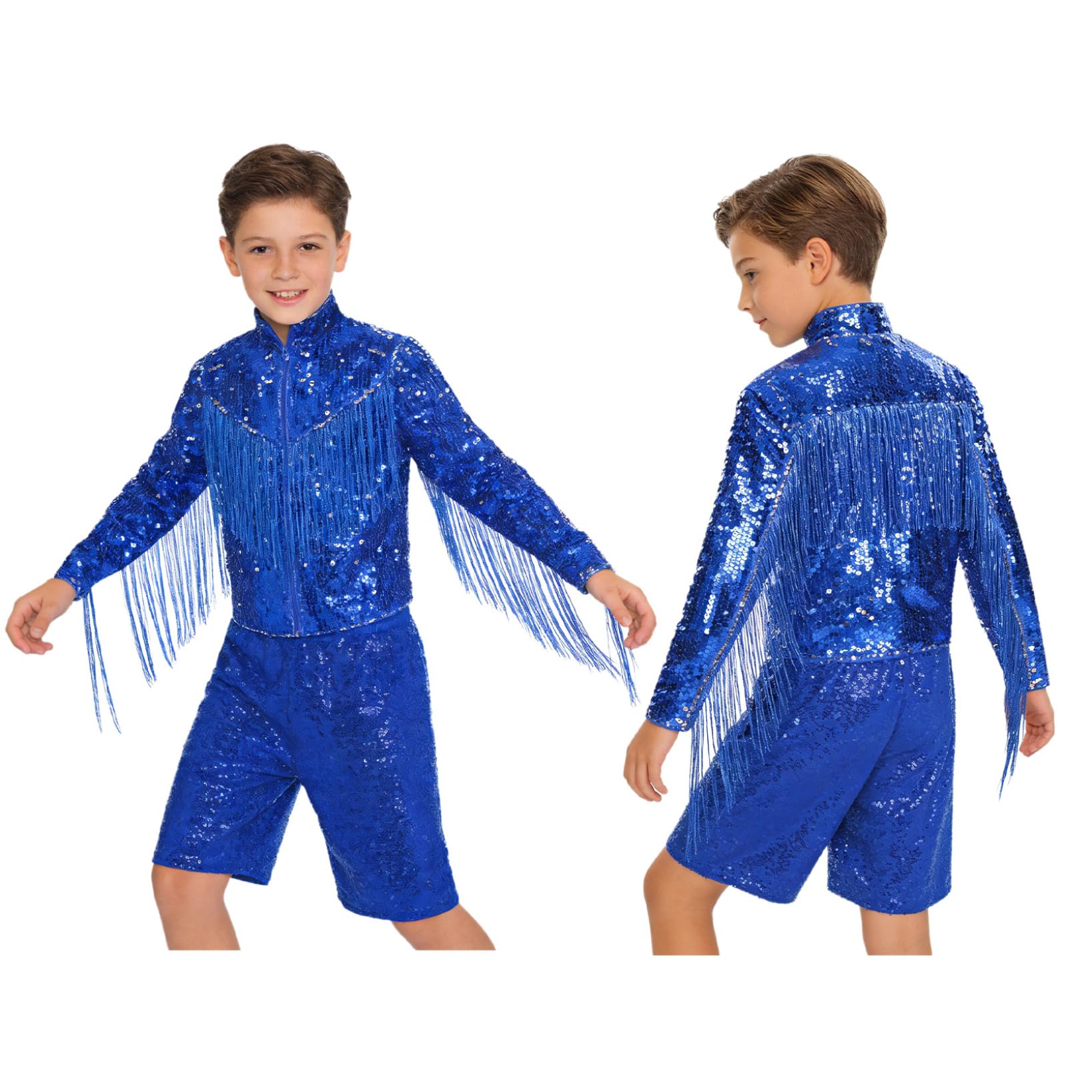 Elegantes Kinderanzug Für Jungen Mit Sequinen Tanzbrieftasche Jazz Tanzbrieftasche Für Athletische Jungen Mit Sequinen Festanzug