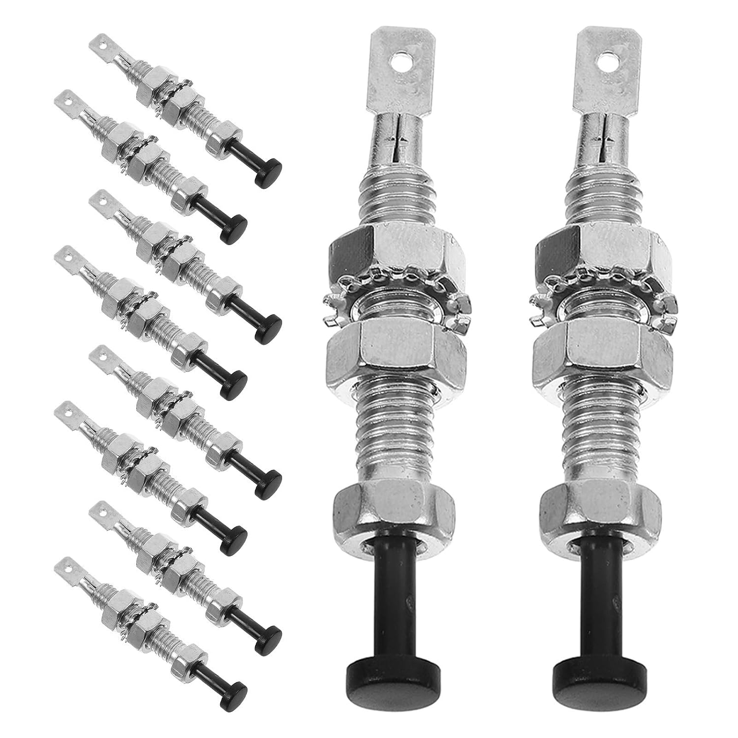 10pcs Universal Adjustable Car Door Light Switch Button with Alloy Material and 8mm Mounting Hole Diameter, Automotive Vehicle Door Lamp Switch for Increased Visibility