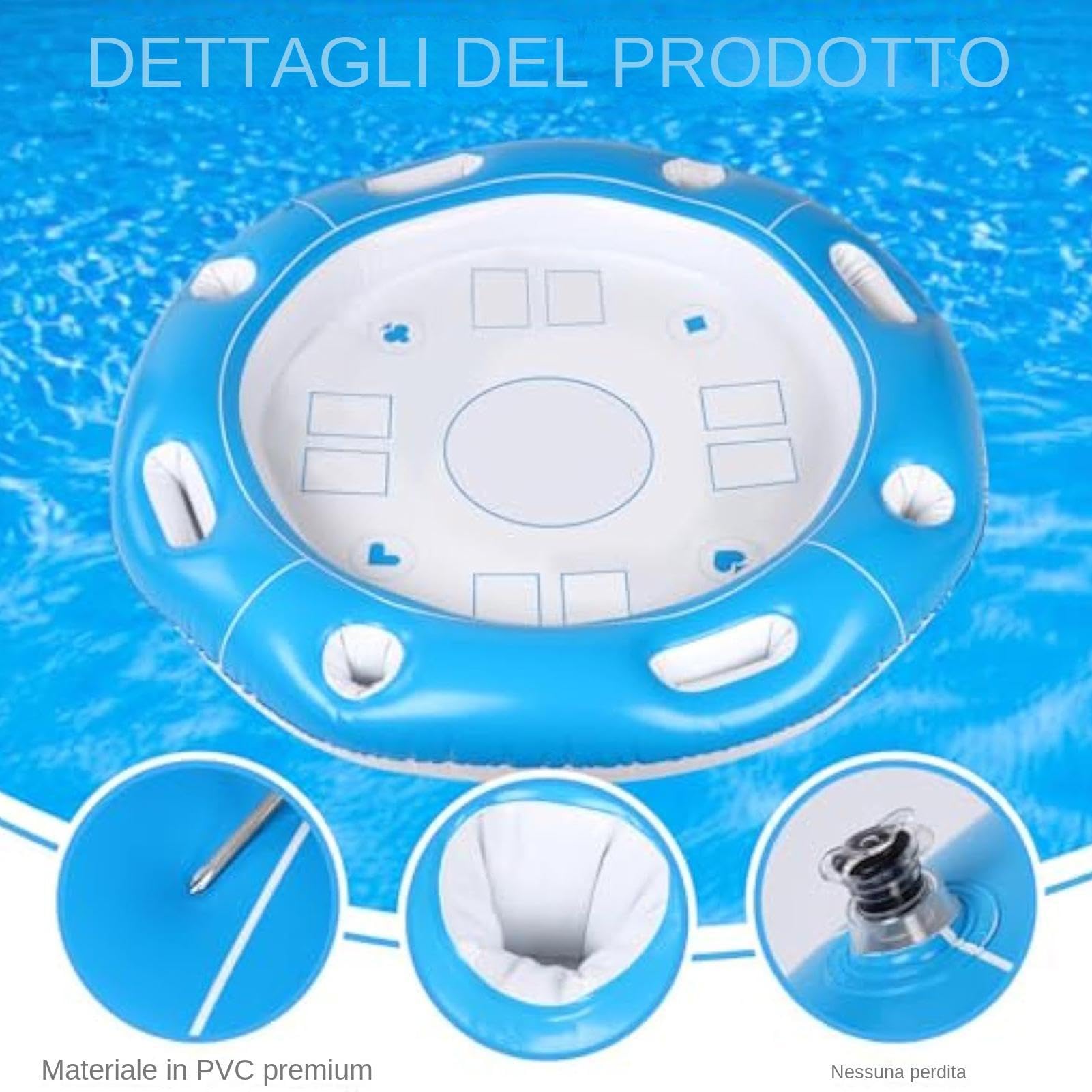 Table flottante pour piscine avec porte- et cartes