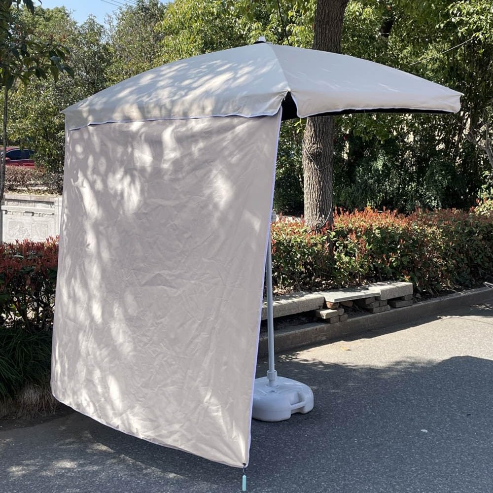 Ombrellone portatile da esterno color albicocca da 160 cm con tenda parasole per spiaggia, giardino, piscina, mercato, tavolo