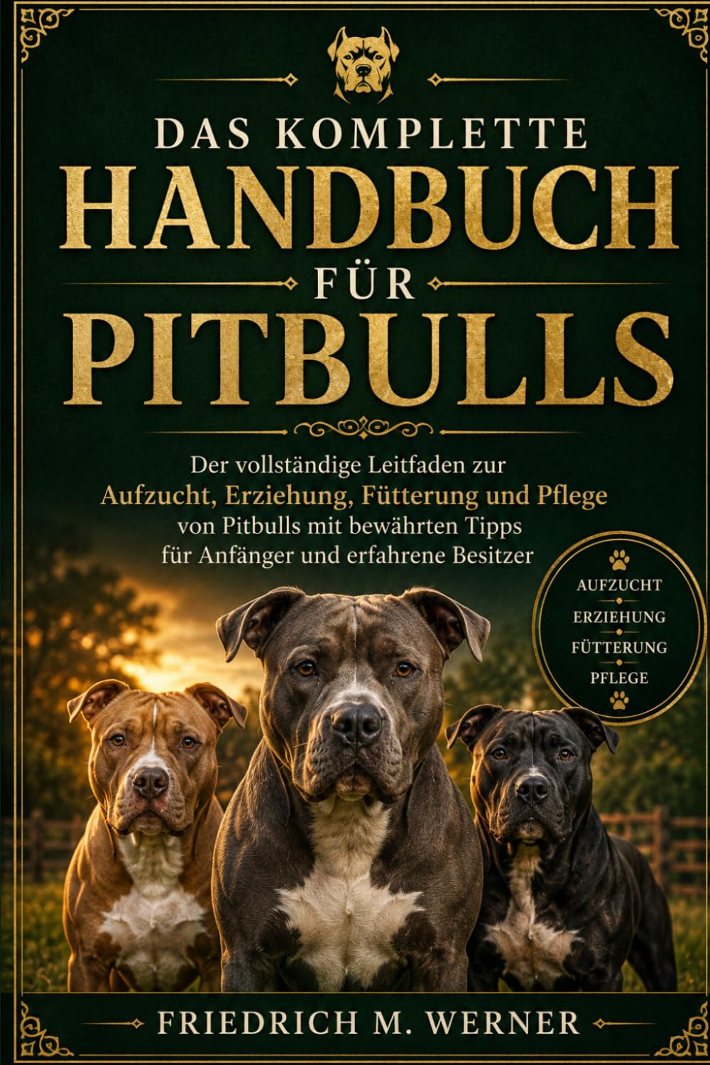 DAS KOMPLETTE HANDBUCH FÜR PITBULLS: Der vollständige Leitfaden zur Aufzucht, Erziehung, Fütterung und Pflege von Pitbulls mit bewährten Tipps für Anfänger und erfahrene Besitzer
