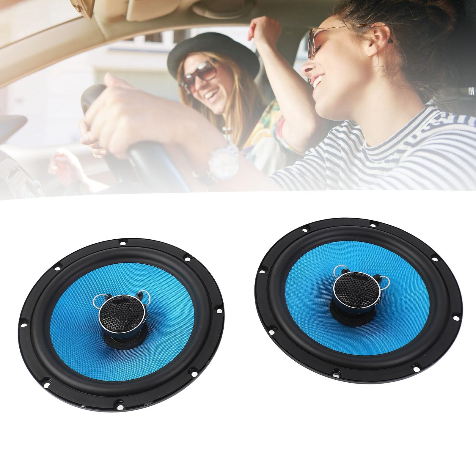 Drfeify 6,5-calowe Głośniki Samochodowe z Włókna Szklanego 2-drożne Głośniki Samochodowe 30 W 4 Ohm Pełny Zakres 60 Hz do 20 KHz 91 DB Głośnik W Drzwiach Samochodu do Automatycznej Aktualizacji Stereo