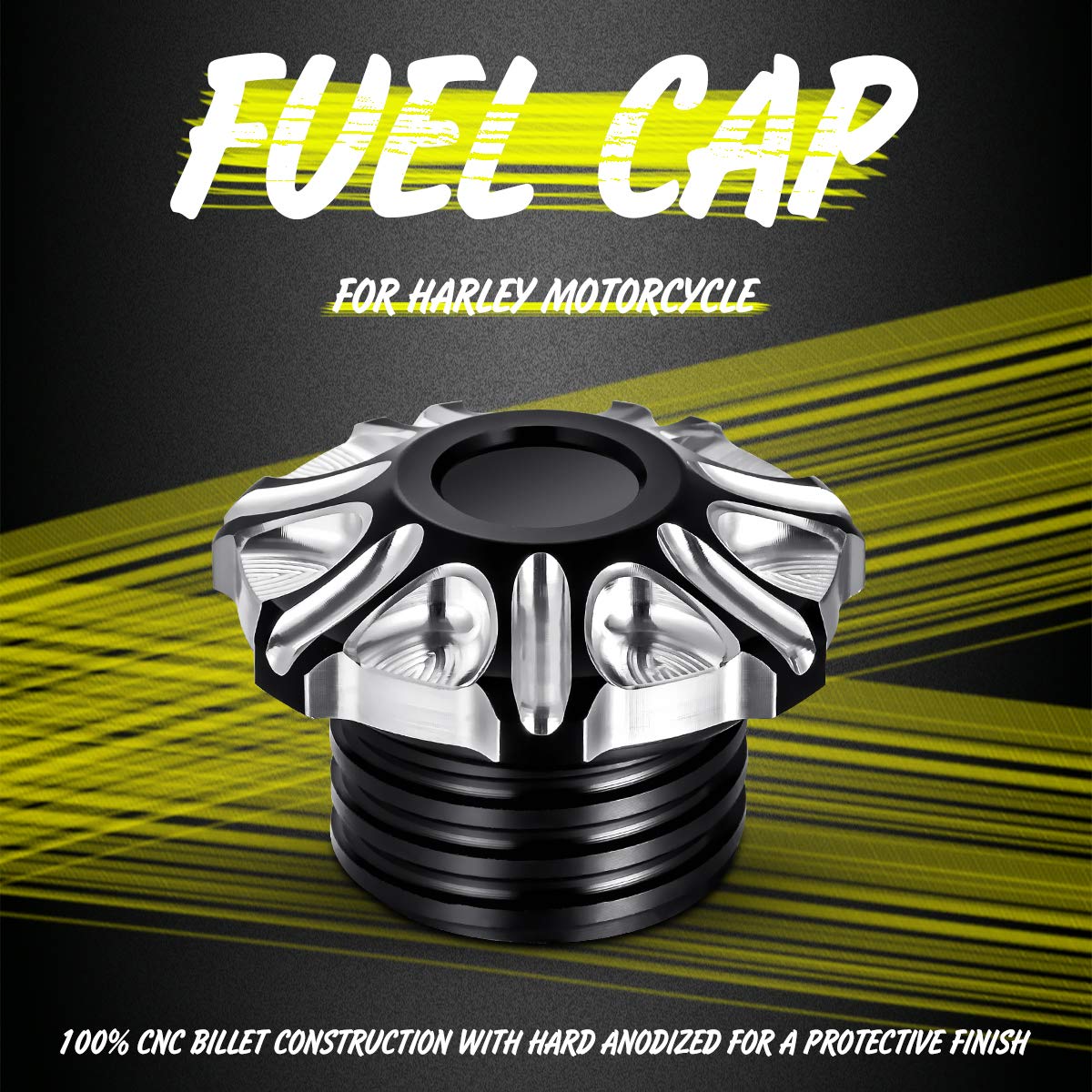 Motorrad Tankdeckel Alu - Schlüsselloser Pop-Up Deckel Für Harley