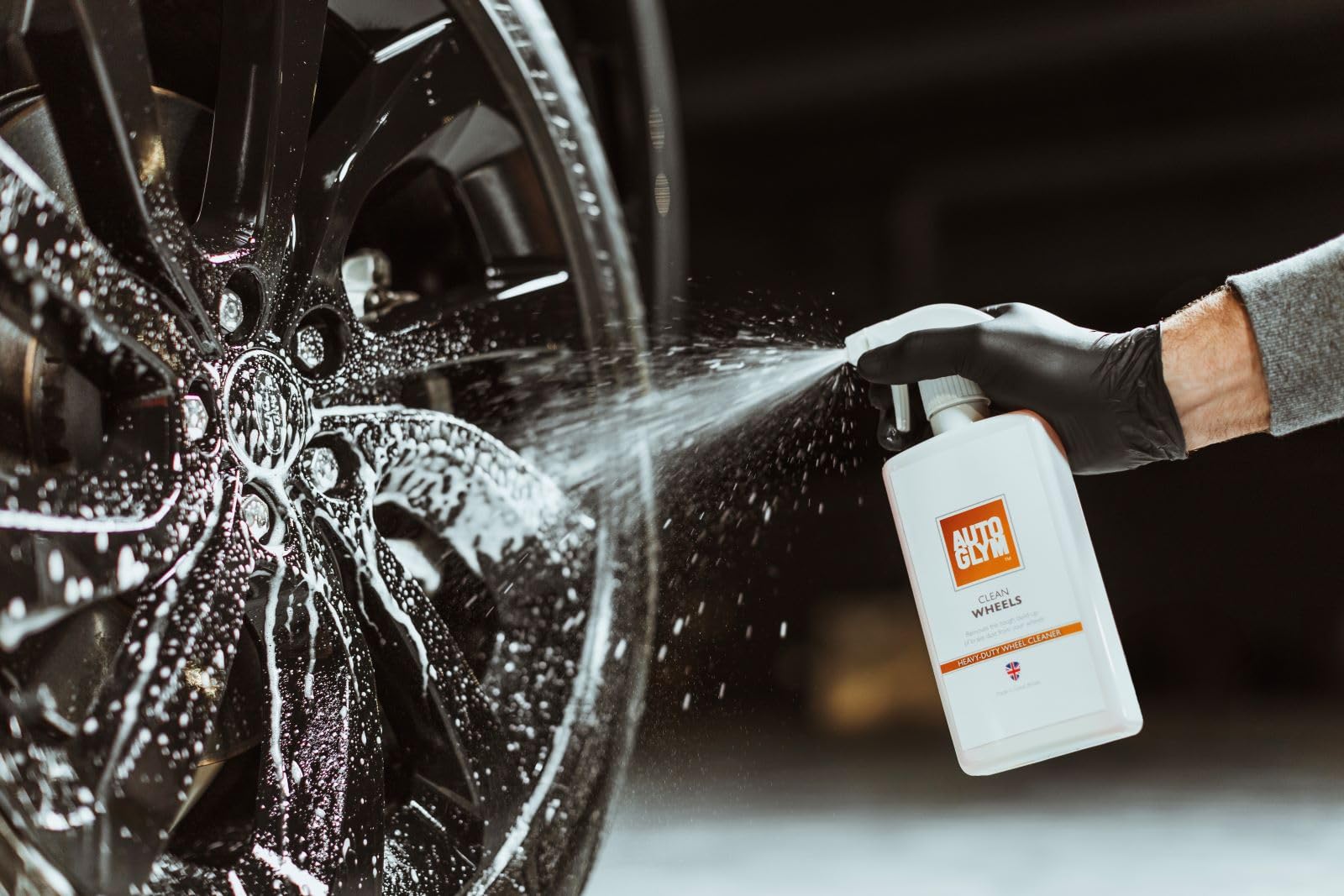 Autoglym Clean Wheels, 1 Litre - Heavy Duty Car Wheel Cleaner, Removes Dirt, Break Dust & Metal Contaminants, Alloy Wheel Cleaner & Tyre Cleaning Spray — view 3