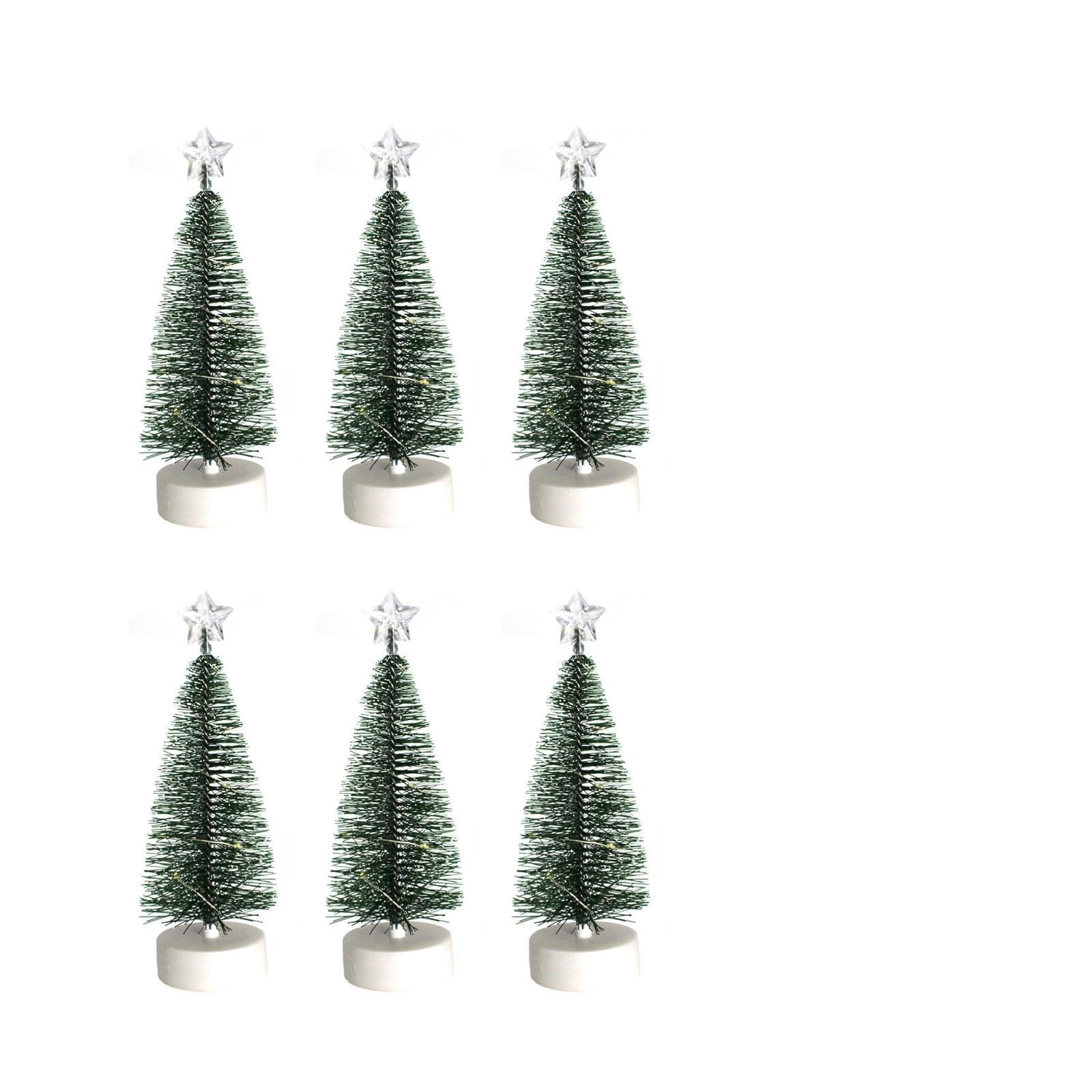 Tsophreniq 6pcs Set of Innovative LED Christmas Trees Creative LED Christmas Trees for Stylish and Festival Seasonal Decors Creative Tree