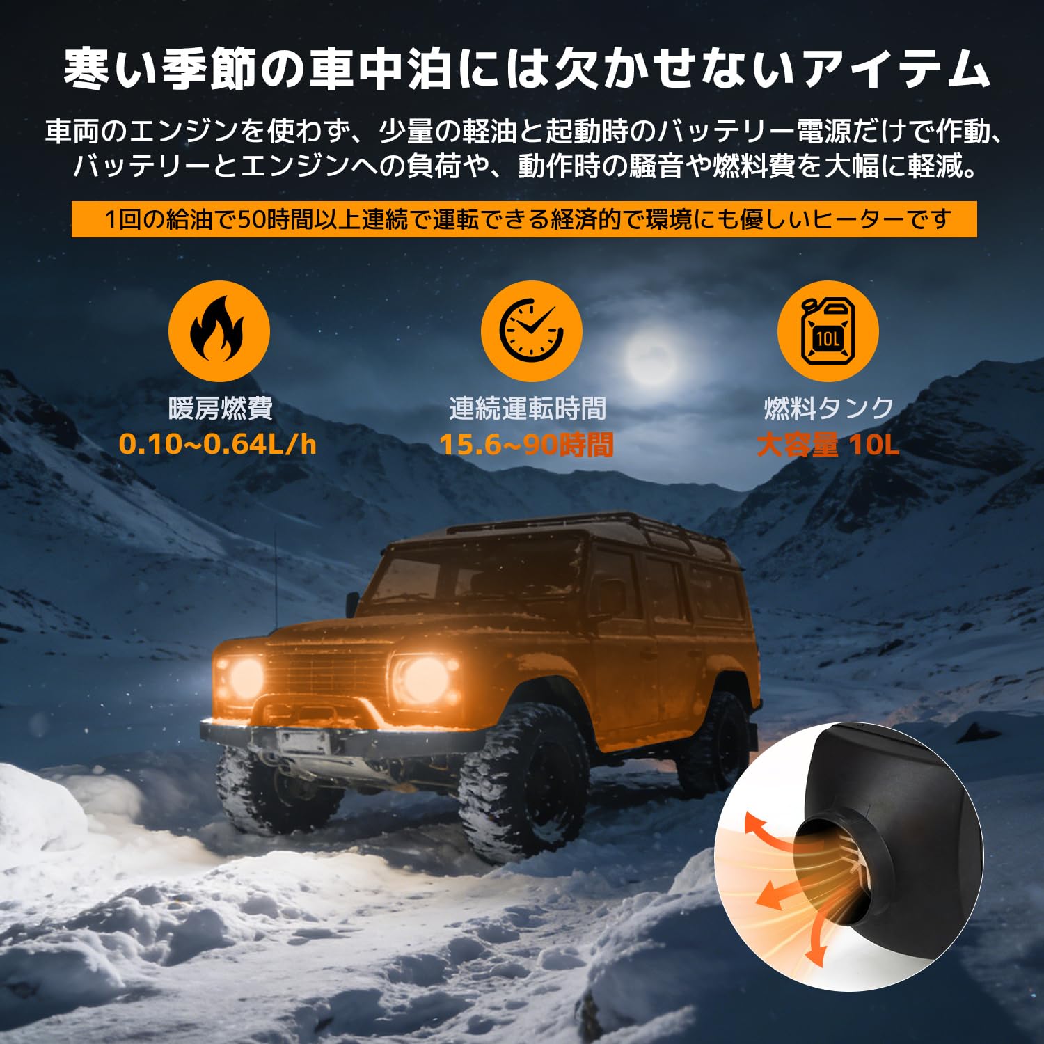 LVYUAN（リョクエン）5KW 12V 車内ヒーター FFヒーター LVYUAN FFヒーター 12V 5KW 車用ディーゼルエアヒーター