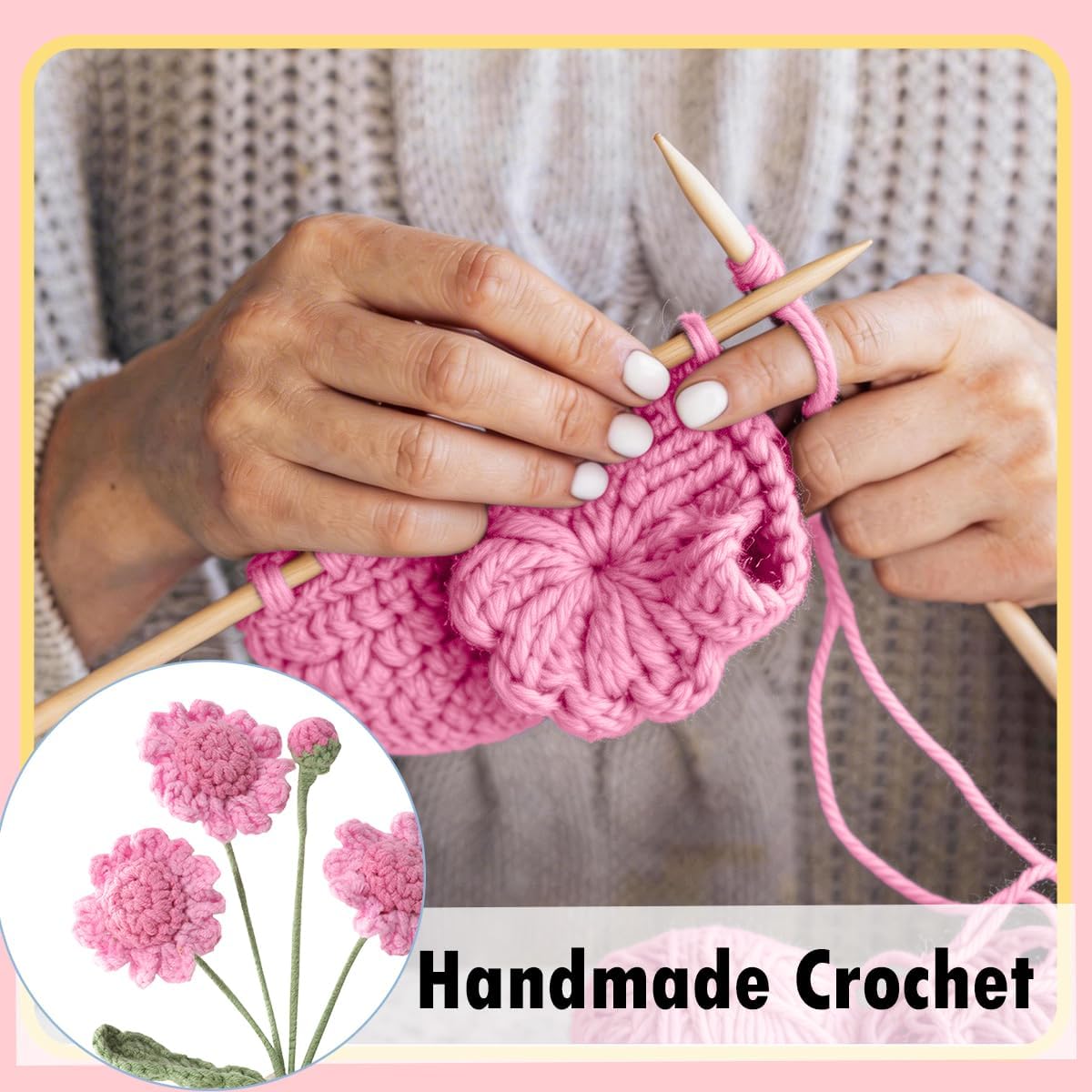 Crocheted Daisy Flowers Potted,Difference You Make Gifts