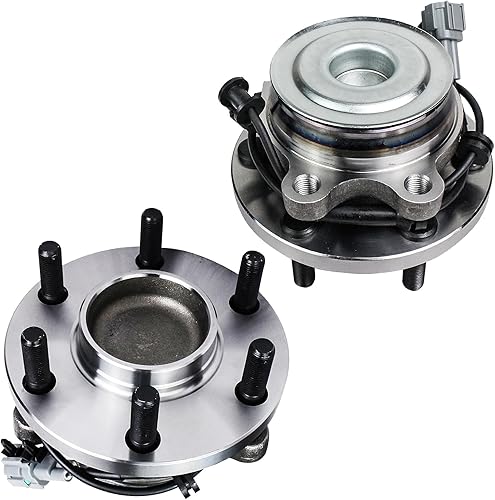 Autoround 515064 2WD Buje de rueda delantera y conjunto de rodamientos de repuesto para Nissan Frontier 2005-2018/Pathfinder 05-12/Xterra 05-15,