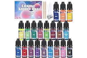 20-Color Candle Making Kit: Non-Toxic, Vibrant, Beeswax-Compatible Candle Dye