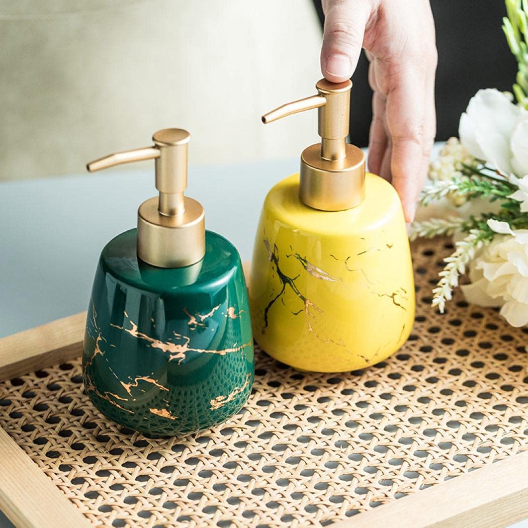 Zwarte en gouden marmeren zeepdispenser | Luxe vierkante fles voor vloeibare handzeep met gouden pomp | Moderne badkamerdecoratie | Woondecoratie - België