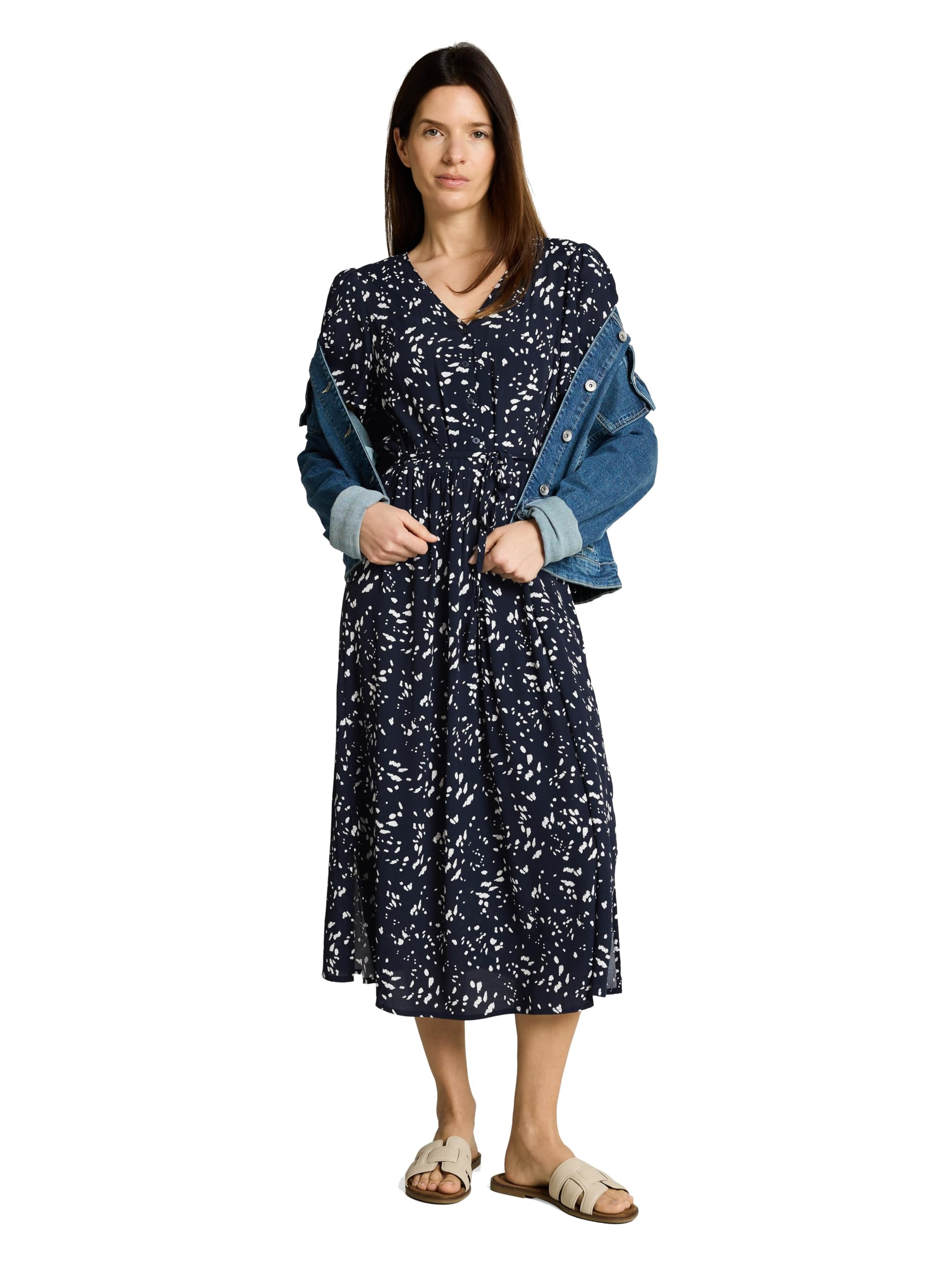 TOM TAILOR Damen 1049890 Midi-Kleid mit Muster