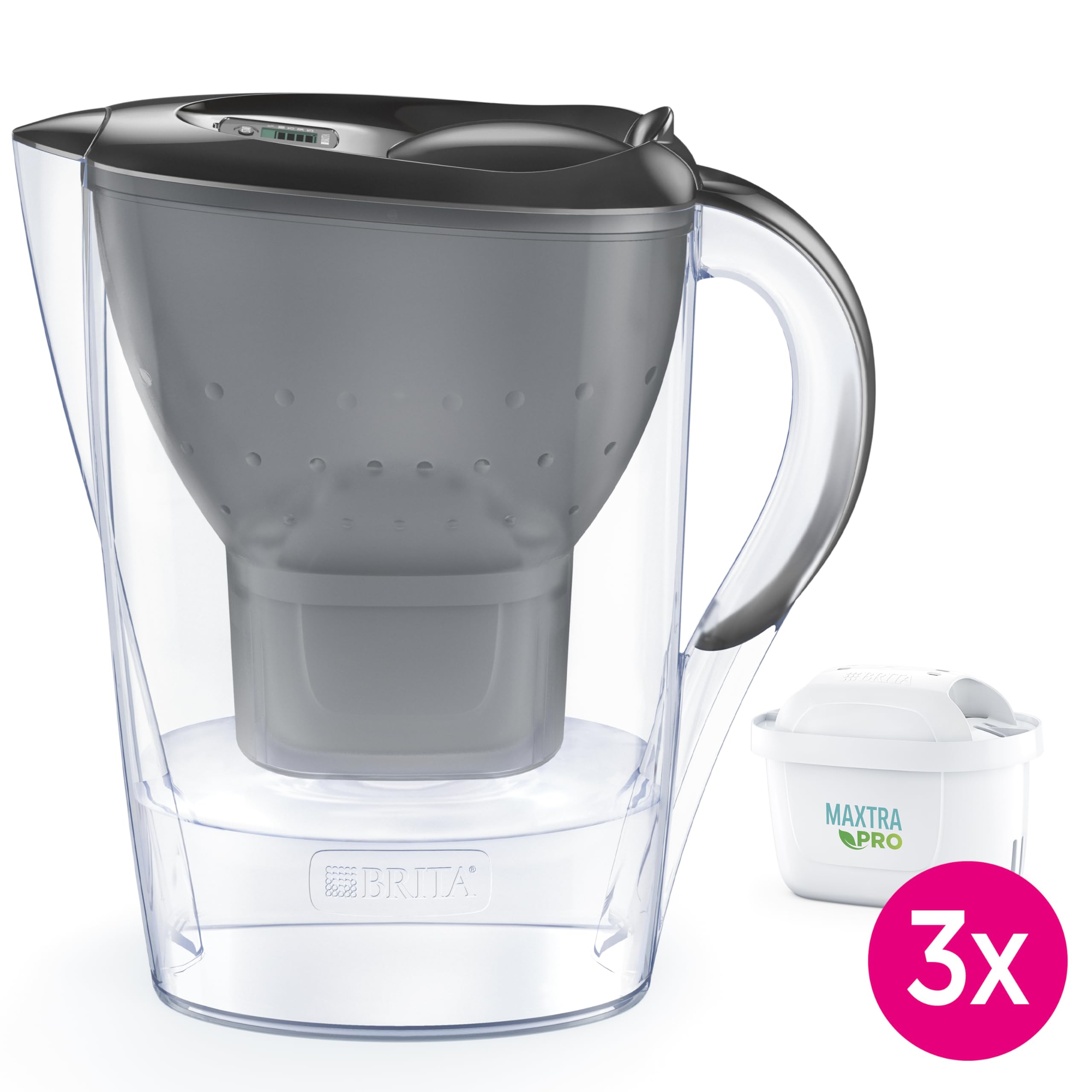 Jarra Filtrante Brita Marella +3 Maxtra Pro PP Gris Polipropileno 2,4 L 150 l