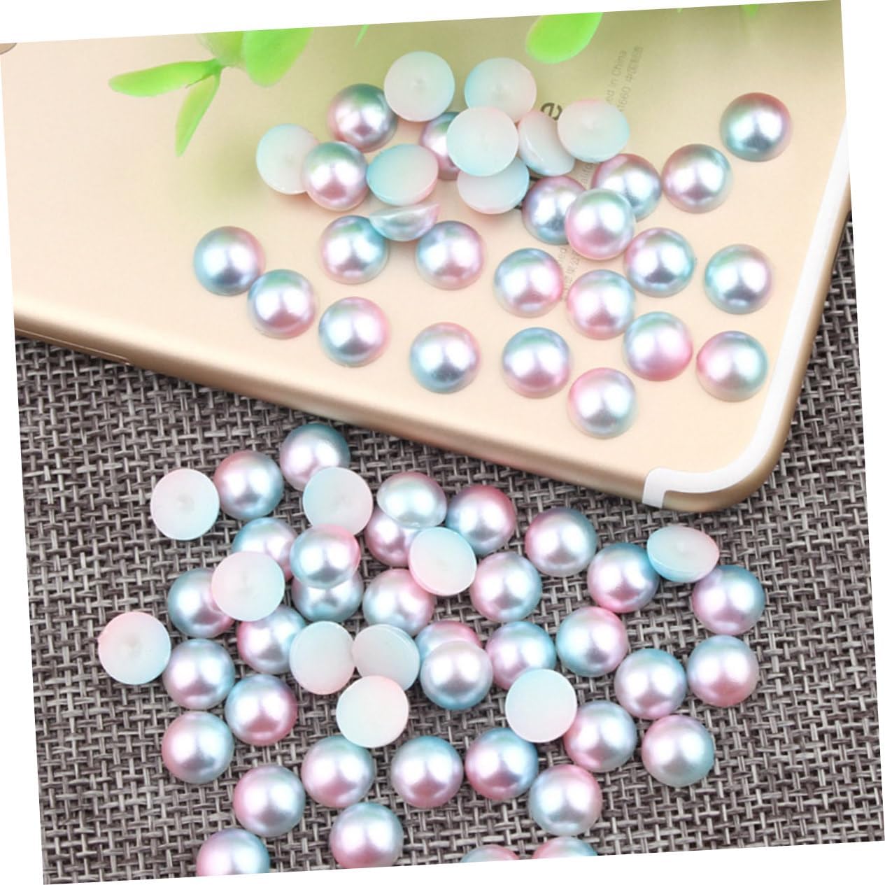 STOBOK 3600pcs Semicircle Mixed Abs Simulation Patch for Jewelry Craft Nail Art Supplies