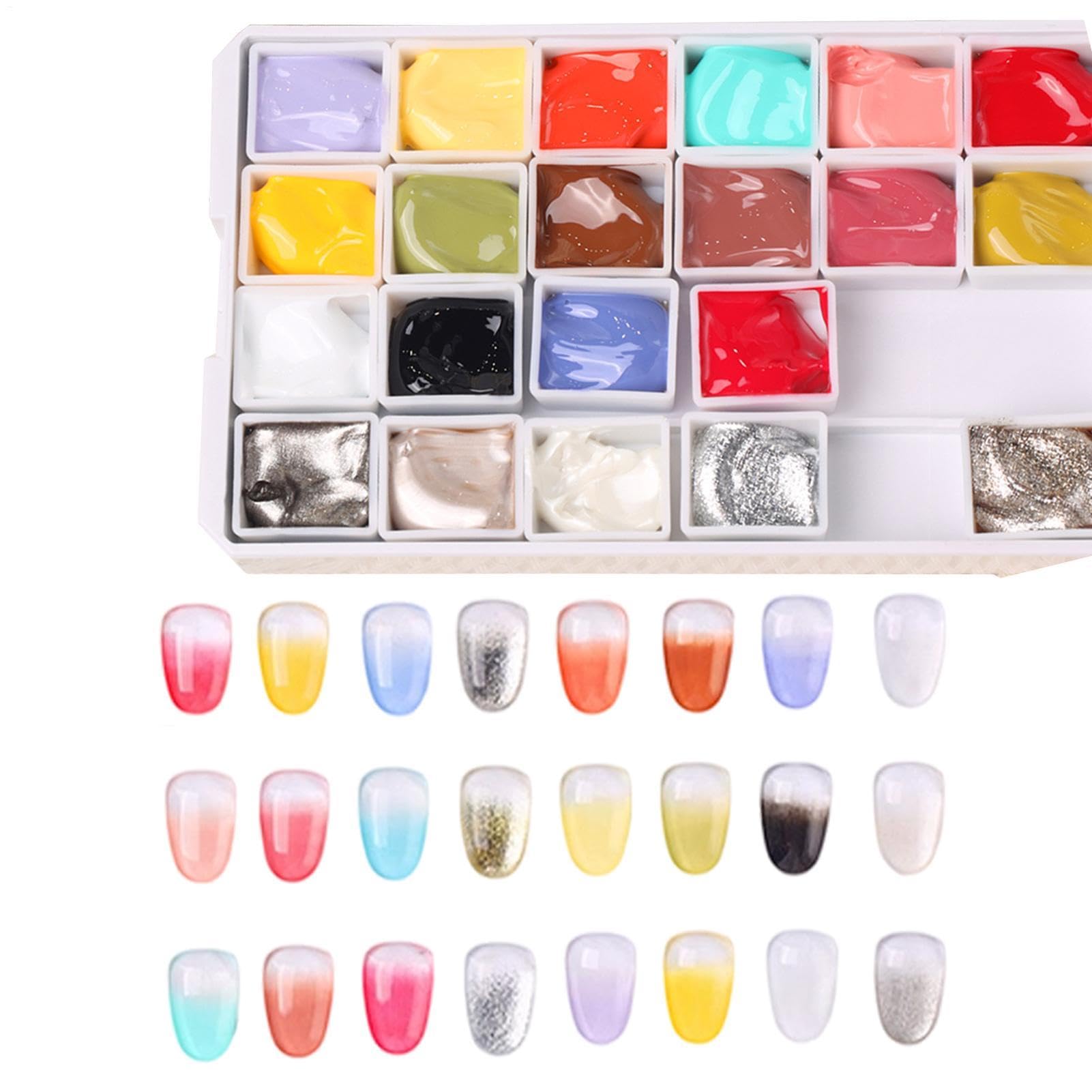 Gel De Difuminado Pintura En Pasta De Acabado Mate Con 24 Colores