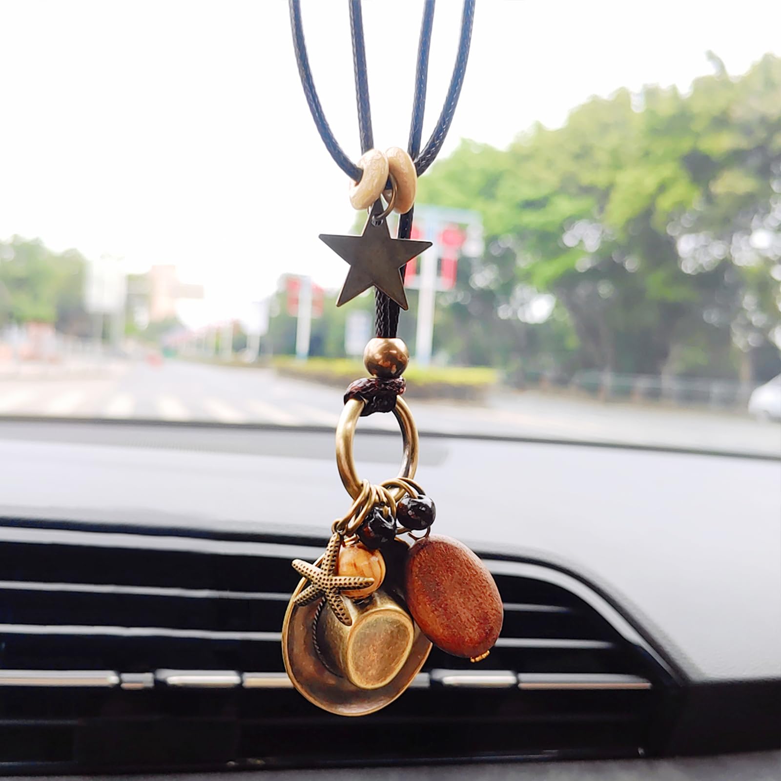 Pendentif Décoratif Chapeau De Cowboy En Tissu Oxford - Pour Rétroviseur De Voiture, Sac à Dos, Décoration Western