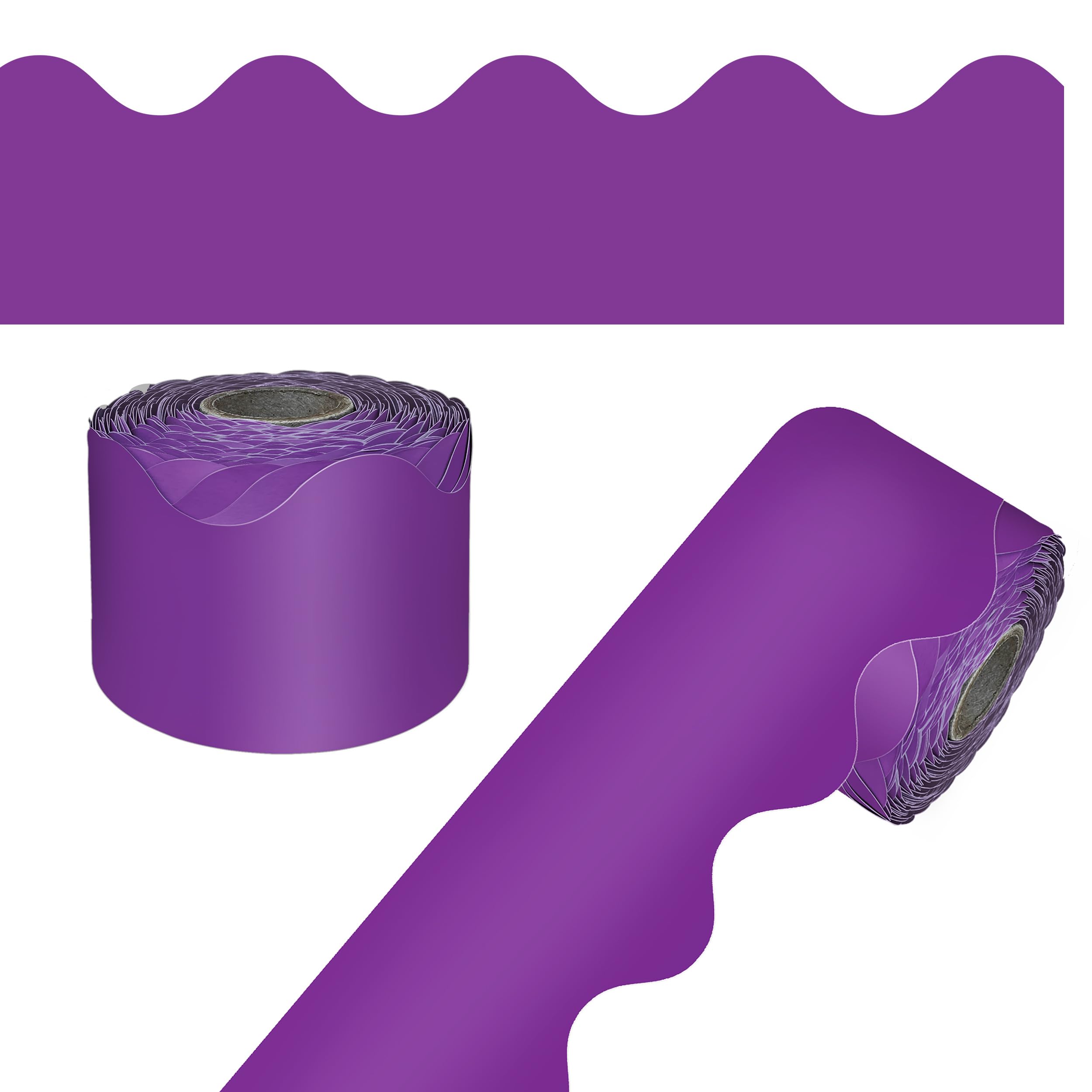 Carson Dellosa Purple Bulletin Board Border Roll for Classroom Decor, 65Ft