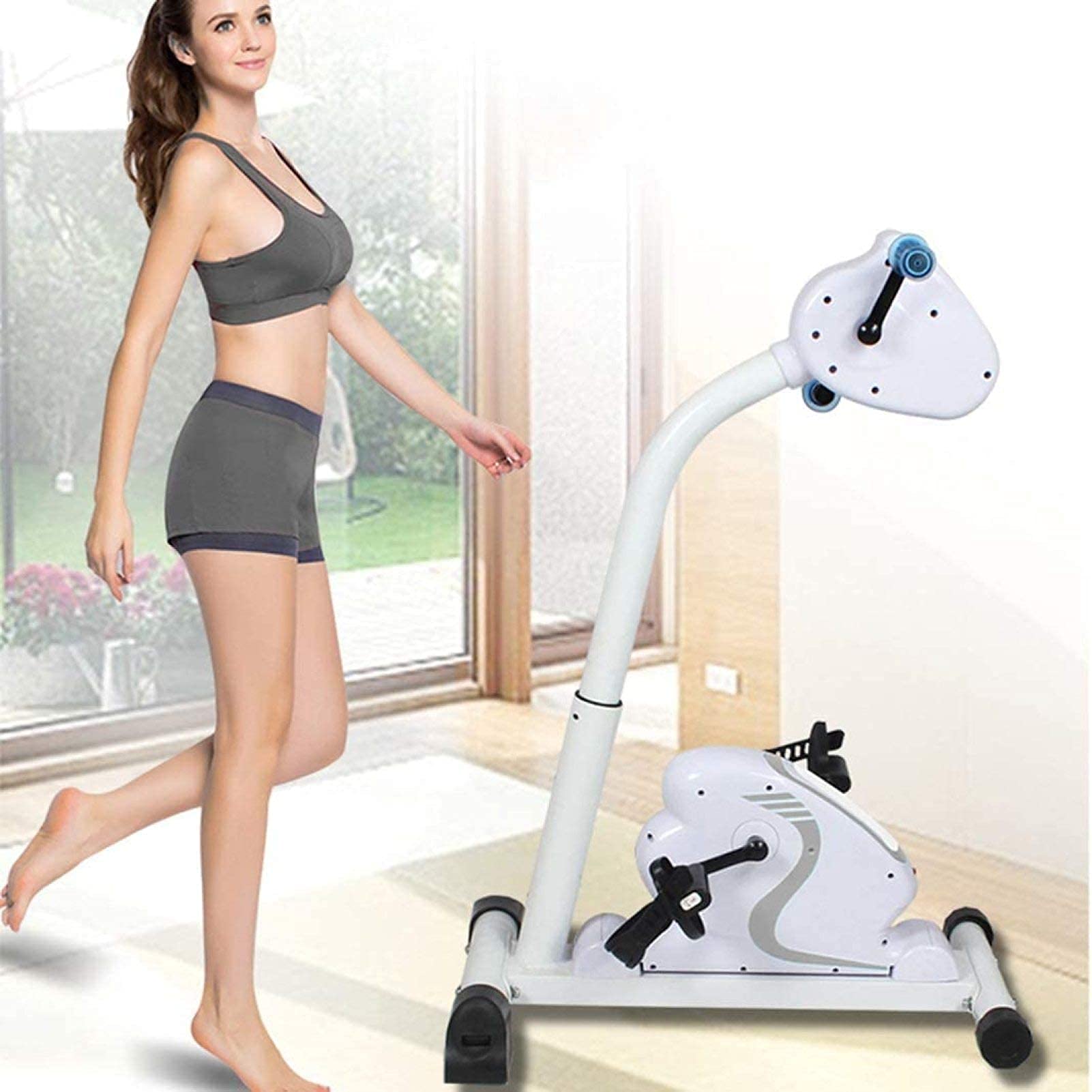 Rower sportowy ze wspomaganiem pedałowania, elektryczny rower rehabilitacyjny, stacjonarny rower fitness, sprzęt rehabilitacyjny z regulowanym biegiem (rozmiar: A)