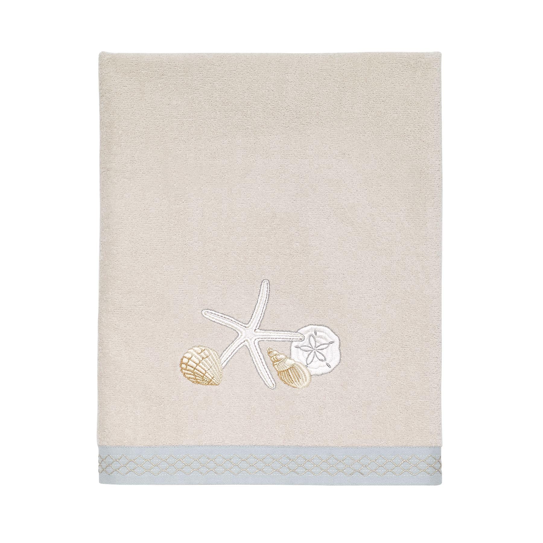 Avanti Linens - Bath Towel Soft Absorbent Cotton Towel Beach Inspired Bathroom Accessories Seaglass Collection