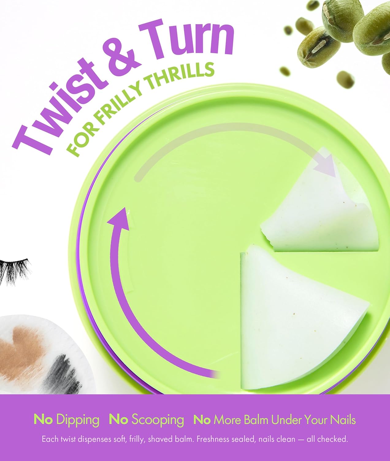 KAHI Cleansing Balm Pore Control Mung Bean - Nourishing & Hydrating Facial Cleanser Makeup Remover Balm with AHA, BHA (Salicylic Acid), PHA, and LHA - Gentle Exfoliating Korean Skincare 1.69 oz - Image 3