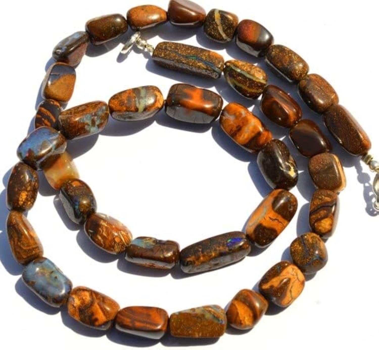 Perles opale boulder naturelle LKBEADS, l'âme de l'Australie dans un bijou unique