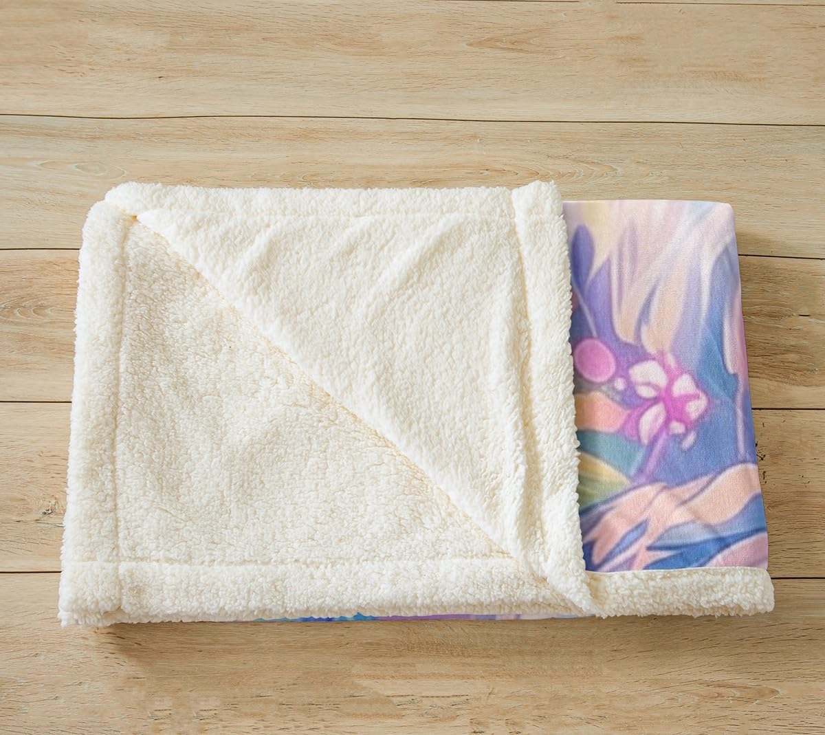 Snow Wolf Blanket Twin 60x80 Watercolor Pink Flowers Blanket for Kids Boys Girls Wild Nature Animal Sherpa Blanket Luxury Pastel Blanket Living Room Bedroom Decor
