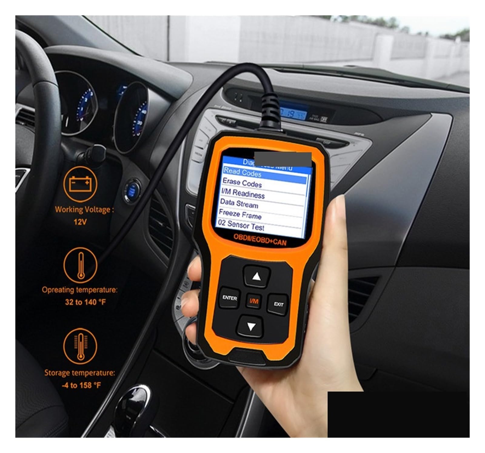 AD410 OBD2 Diagnostyka samochodowa Auto Scanner Narzędzie diagnostyczne Odczyt Wyczyść Usterkę Skaner samochodowy,Przyjazny dla użytkownika