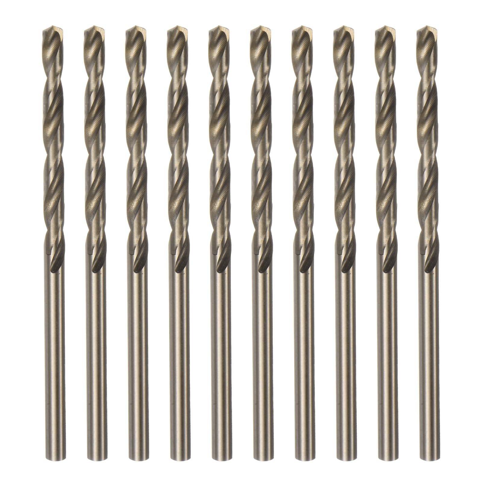 QUARKZMAN 10 Piezas Barrenas Helicoidales de Cobalto de 3.1mm/0.122" | de Acero de Alta Velocidad M35 HSS para Taladrar Acero Inoxidable Cobre Madera Plástico Otros Materiales Duros