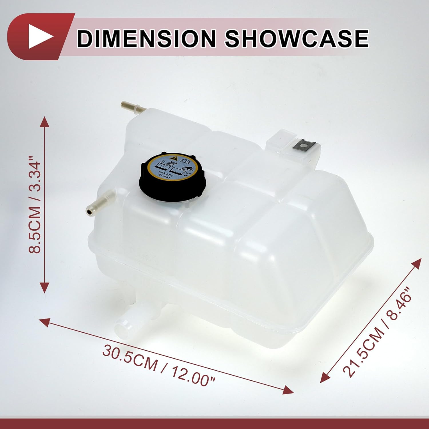 1 Set Engine Coolant Reservoir Water Expansion Tank for Ford for Ranger 2012-2020 Coolant Radiator Reservoir Bottle with Cap No.AB398K218AA