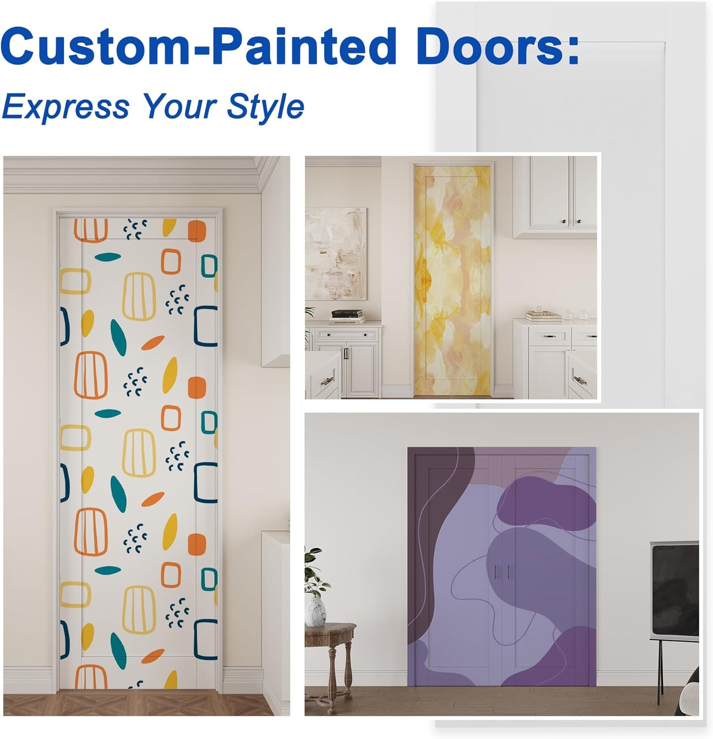 All-Inclusive Soft-Close Sliding Pocket Door 48" x 80" (Double 24" x 80") 5-Lite Clear Glass Sliding Doors with Frame & Hardware Kit, Pocket Interior Doors for Home, White Primed