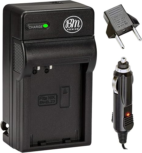 BM Premium EN-EL23 Cargador de batería para cámara digital Nikon Coolpix B700, P600, P610, P900, S810c (MH-67P reemplazo)
