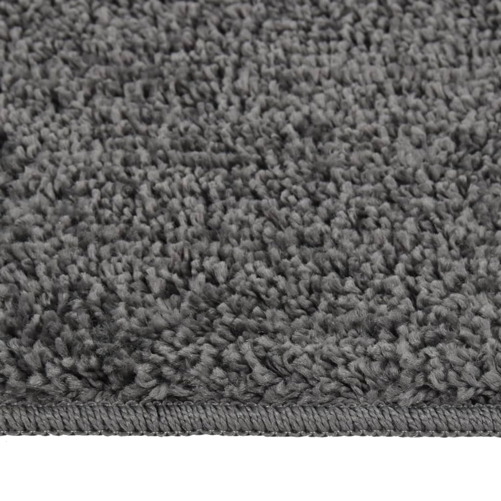 Homgoday Tapis shaggy gris foncé 80 x 150 cm antidérapant pour salon, chambre à coucher et cuisine pour sol dur