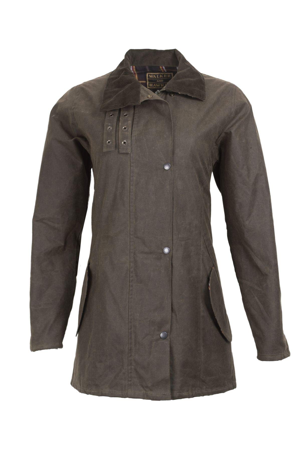 WALKER AND HAWKES - Ladies Wax Sofia Jacket - Olive - 18