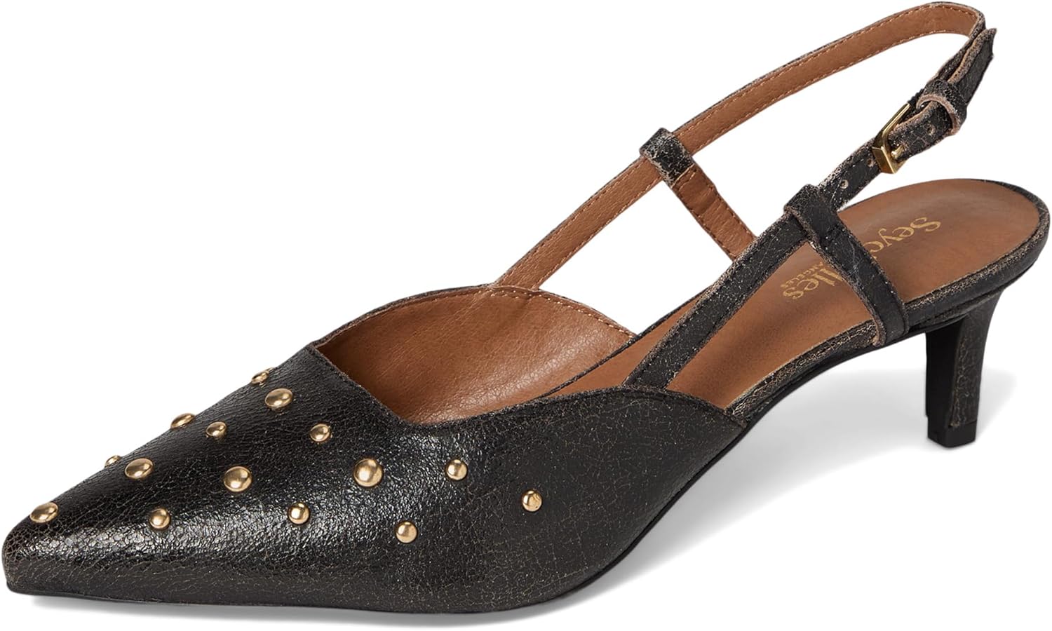 Seychelles Womens Crawford Crackle Leather Pump