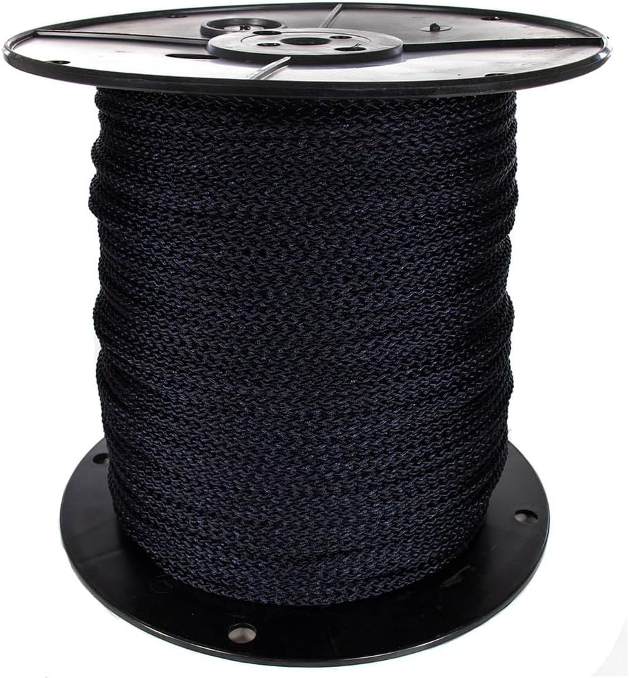Rope and Cord All Purpose Diamond Braid Nylon Rope with Absorption and Stretch – Red (1/4 Inch by 10 ft)