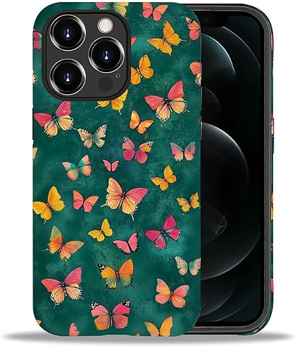 Miniatura 10 de Funda para iPhone 11 Pro Max, flores rojas coloridas 2 en 1, carcasa rígida + silicona, a prueba de golpes, protección contra caídas compatible con