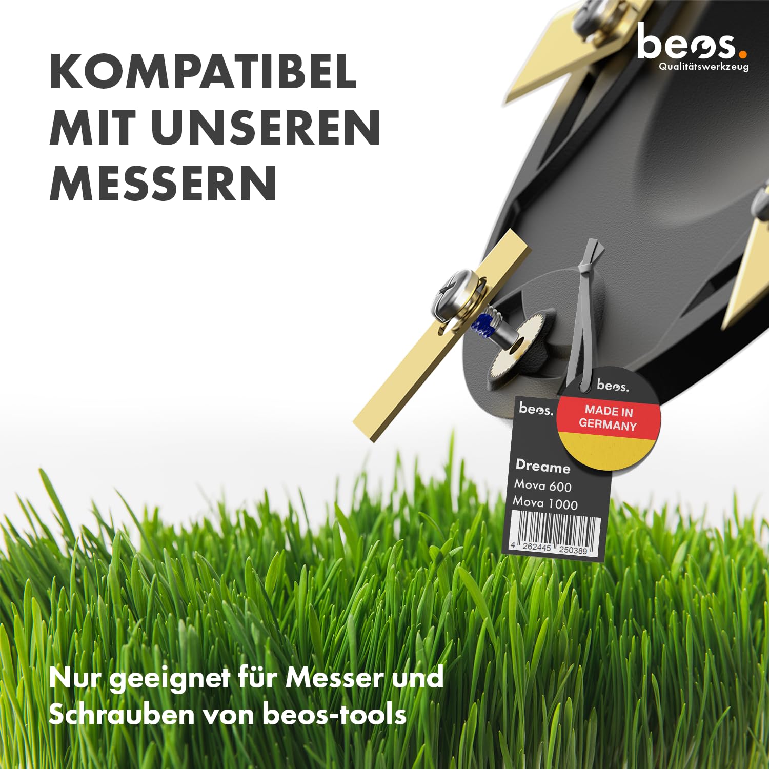BEOS Premium Mähroboter Tuning - Für Dreame Mova, LiDAX & ViAX - Messerteller für 6X Klingen - glasfaserverstärkte Messerscheibe - Ø 170 mm - Made in Germany