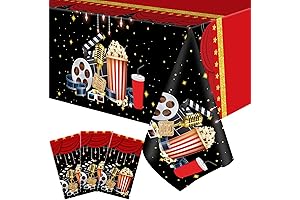 3-Piece Movie Night Tablecloth: Red Carpet Party Decor