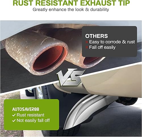 Miniatura 3 de AUTOSAVER88 Punta de escape de entrada de 3.5 pulgadas, entrada de 3.5 pulgadas, salida de 3.5 pulgadas, longitud total de 12 pulgadas, tubos de