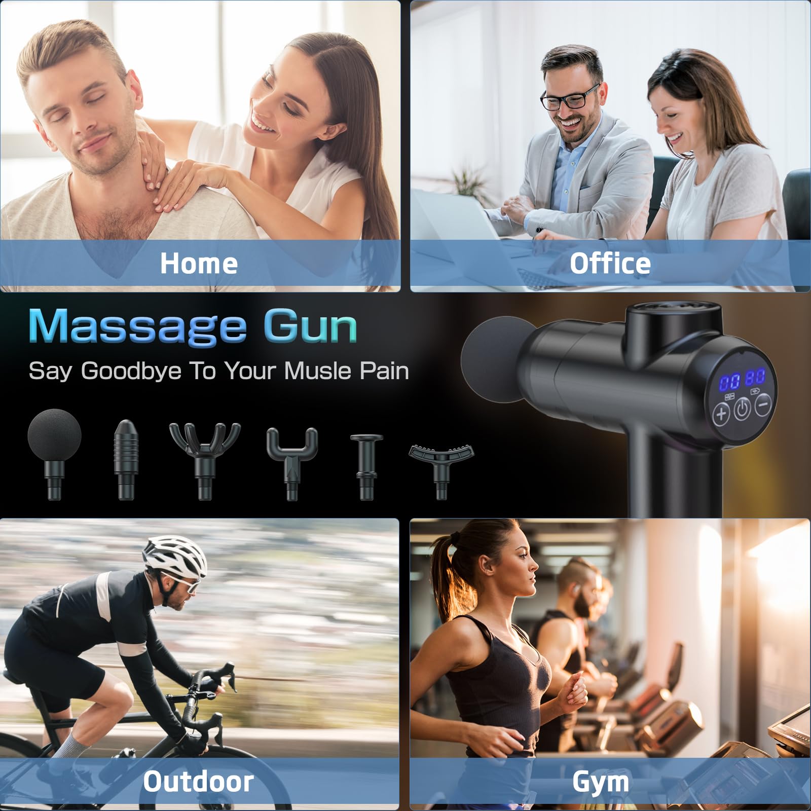 Pistolet de massage, pistolet de massage pour tissus profonds