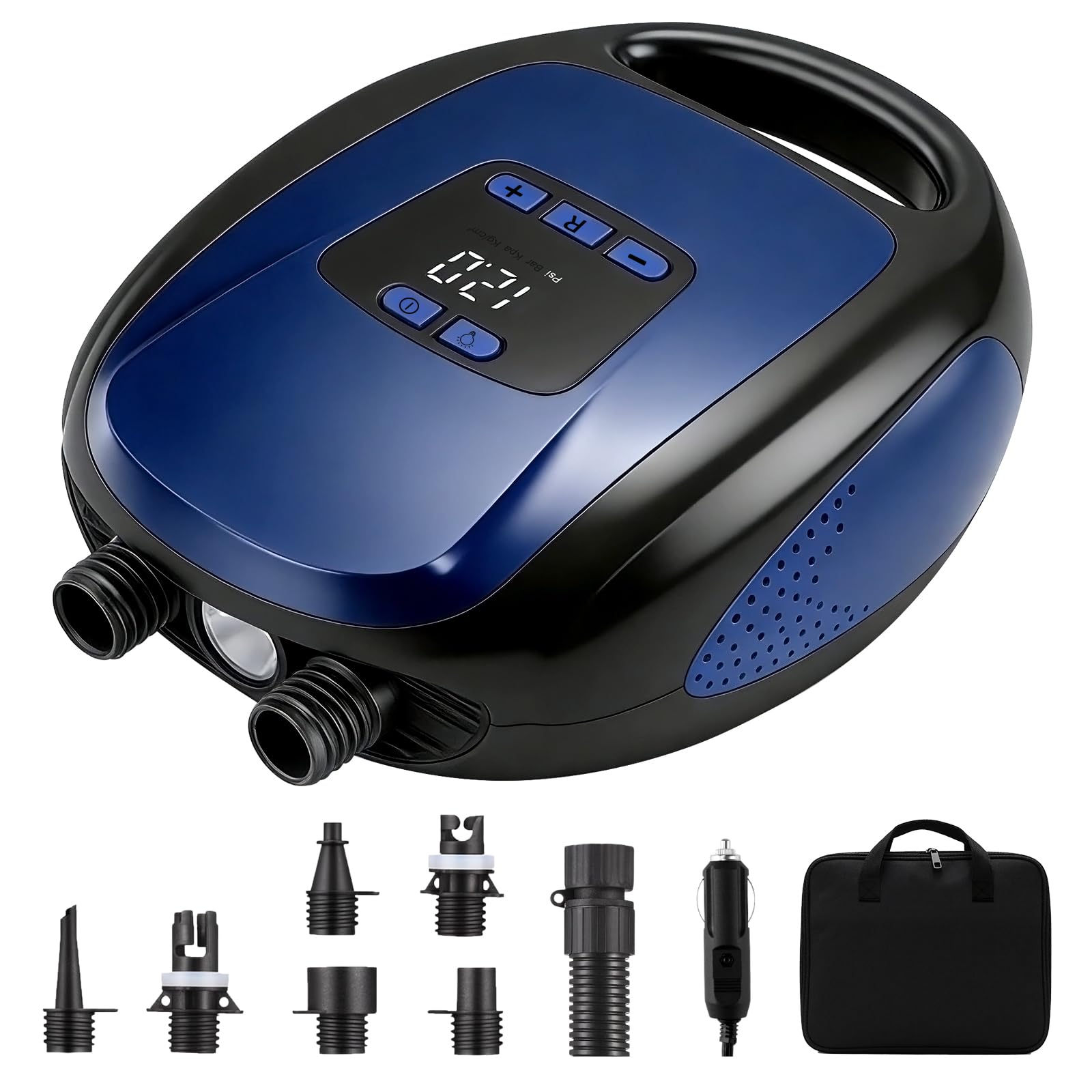 Elektrische SUP Pumpe, Ruitx 20PSI Hochdruck SUP Luftpumpe 12V DC Autoanschluss mit Inflation Auto-Off Ausgasungsfunktion, für Kajaks/Matratze/Wind Wings/Wassersport